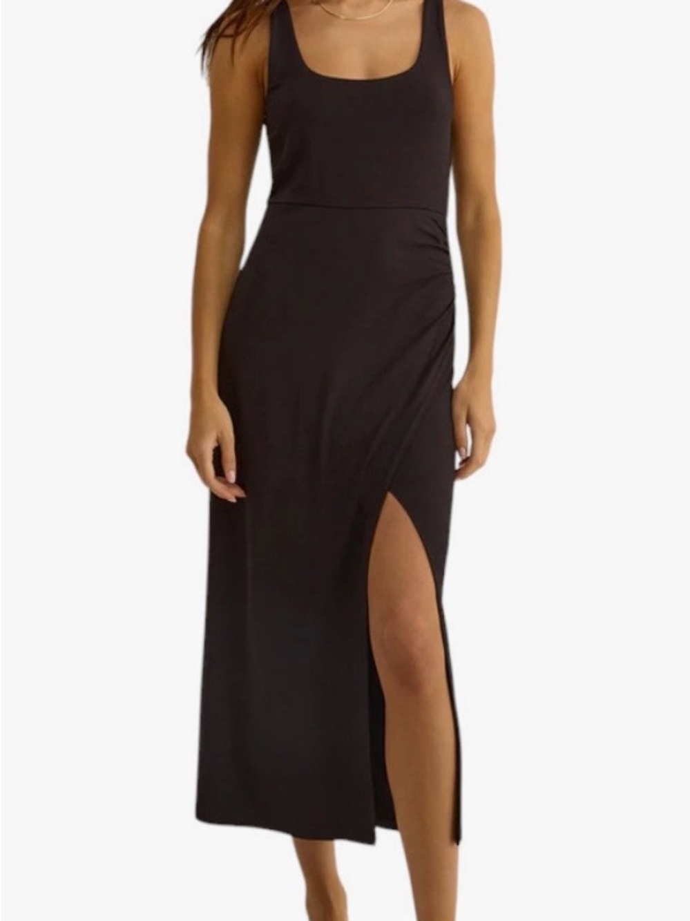Z Supply Black Maxi Dress with Side Slit